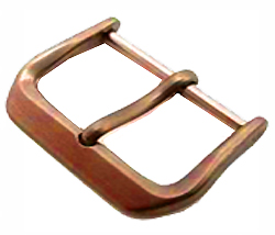 Patina glass bead blasted buckle